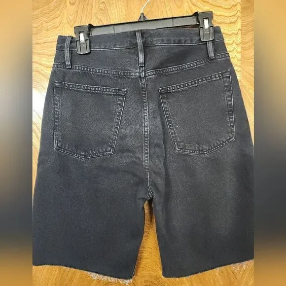 FRAME Le Grand Garcon frayed denim shorts - Picture 8 of 8